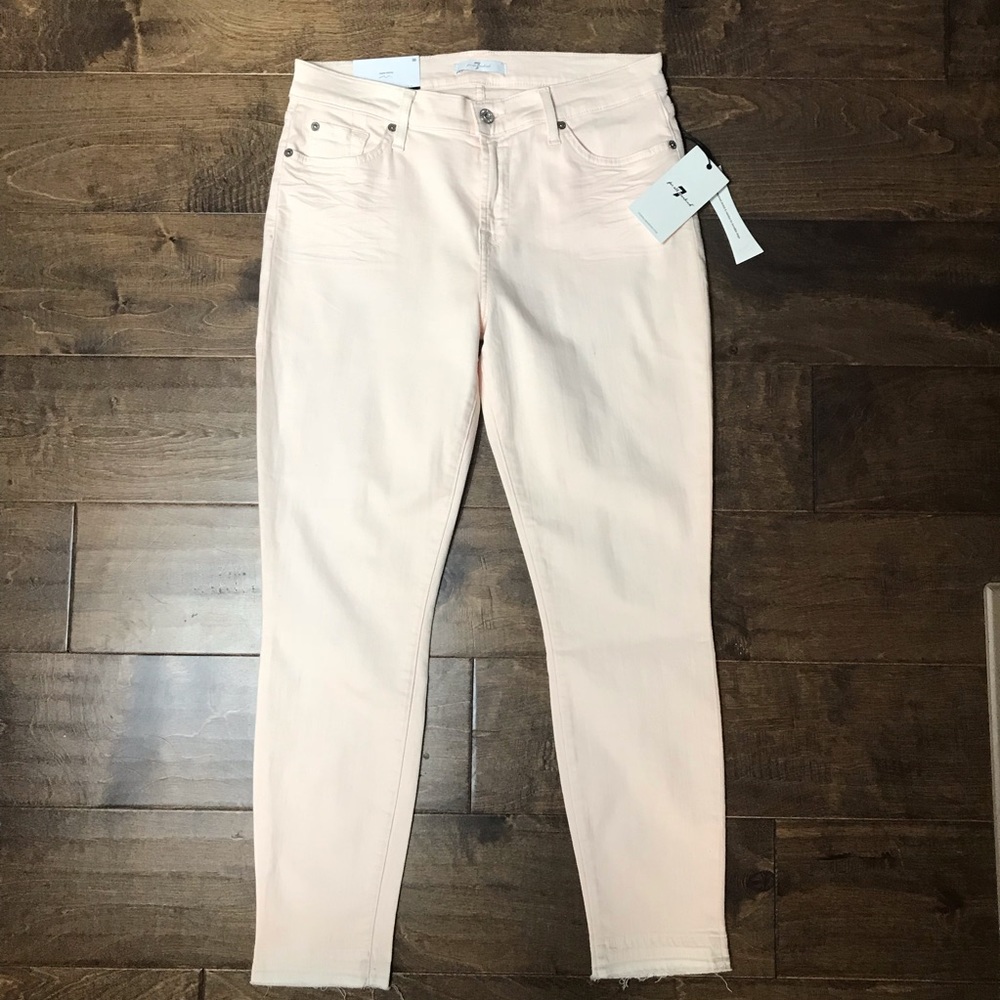 NWT 7 FOR ALL MANKIND Ankle Skinny Raw Hem Sz30 - Picture 4 of 8